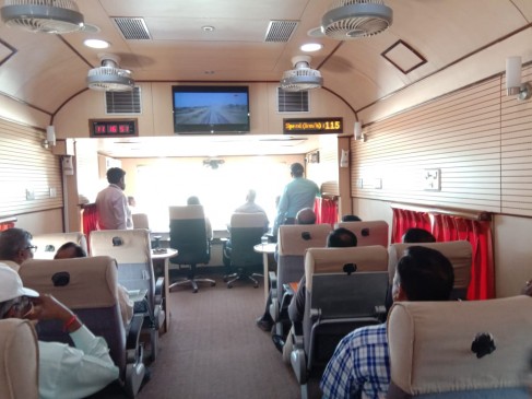 CRS Special run at 117 kmph speed, trial done with eight coaches