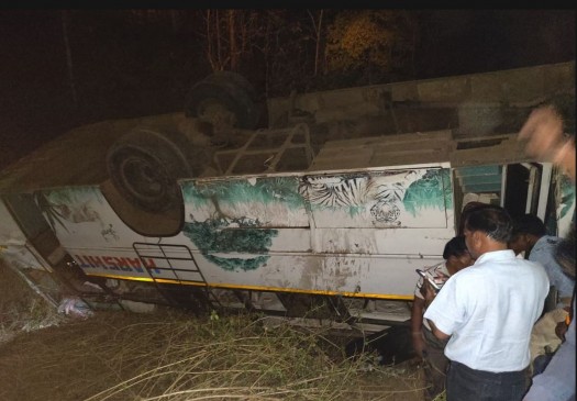 Passenger bus fell into the 60 feet deep, three died, 54 injured