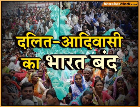 दलित-आदिवासी संगठनों का भारत बंद, कई राजनीतिक दलों ने किया समर्थन