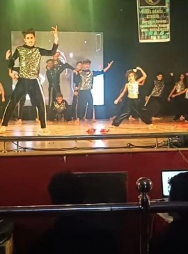 Summer dance festival, children did dance, audience applause