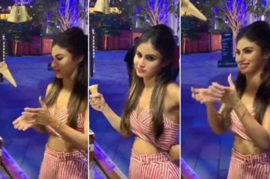टीवी की नागिन मौनी रॉय को आइस्क्रीम के लिए करनी पड़ी मेहनत, देखें