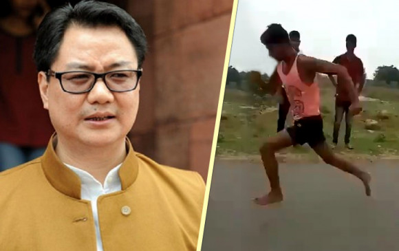 100 मीटर की रेस नंगे पैर 11 सेकंड में पूरी की, खेल मंत्री रिजिजू ने वीडियो देख दिया ये भरोसा