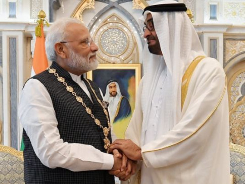 पीएम को UAE के सर्वोच्च नागरिक सम्मान ऑर्डर ऑफ जायद से नवाजा गया
