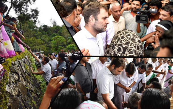 वायनाड में बाढ़ पीड़ितों से मिले राहुल, बोले- आपको हक दिलाना मेरा फर्ज