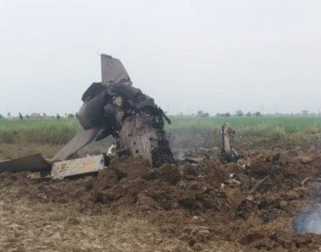 MP के भिंड में वायुसेना का फाइटर प्लेन मिग-21 क्रैश, दोनों पायलट सुरक्षित