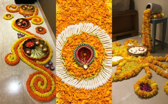 Diwali Special Easy Rangoli Design For Your Home | Diwali: घर के आंगन में बनाएं ये खूबसूरत रंगोली, लोगों को करेगी आ​​कर्षित - दैनिक भास्कर हिंदी