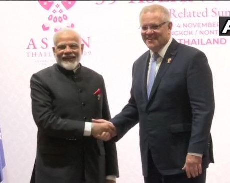 बैंकॉक: PM मोदी ने ऑस्ट्रेलियाई प्रधानमंत्री स्कॉट मॉरिसन से की मुलाकात