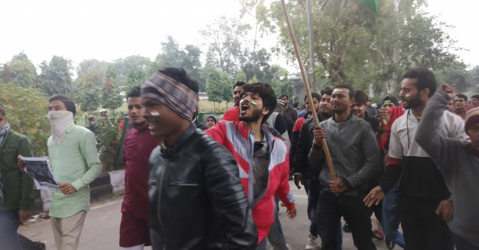 Anti-CAA protests also took place in Jamia on Tuesday, but students absent
