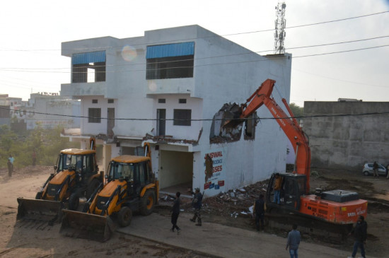 Illegal demolished three-storey commercial complex