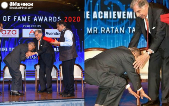 TiECON मुंबई 2020: नारायण मूर्ति ने छुए रतन टाटा के पैर, सोशल मीडिया पर जमकर हो रही तारीफ