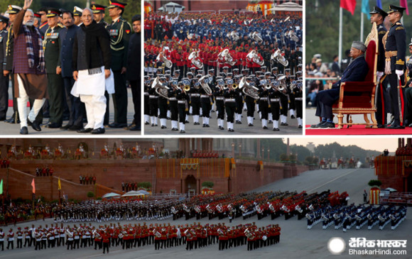 Beating The Retreat: बैंड की पारंपरिक धुनों पर तीनों सेनाओं ने किया मार्च, पहली बार हुआ वंदे मातरम गायन