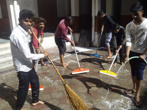 When superintendents and students swept hands and cleaned the entire campus