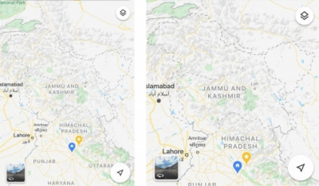 गूगल मैप : देश के हिसाब से गूगल मैप दिखाता है विवादित बॉर्डर, कश्मीर के भी दो नक्शे