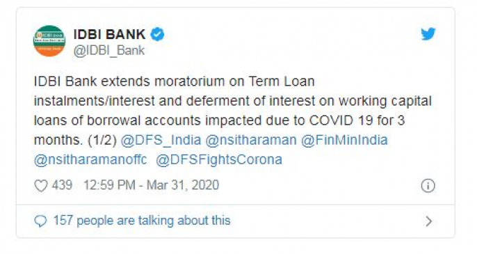 EMI Moratorium: इन बैंकों ने अपने ग्राहकों को दी राहत, तीन महीने नहीं दी लोन की किश्त तो नहीं लगेगा फाइन EMI Moratorium: इन बैंकों ने अपने ग्राहकों को दी राहत, तीन महीने नहीं दी लोन की किश्त तो नहीं लगेगा फाइन