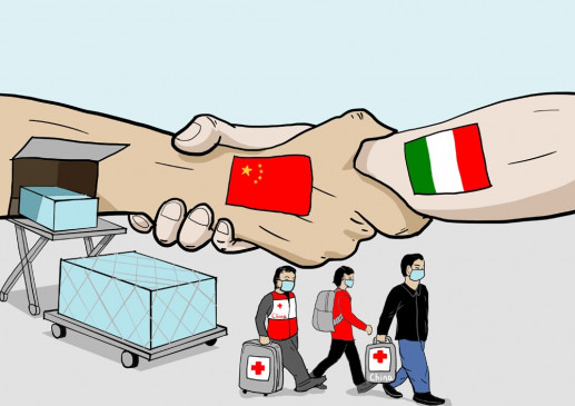 Italian people said, thank you China Italian people said, thank you China