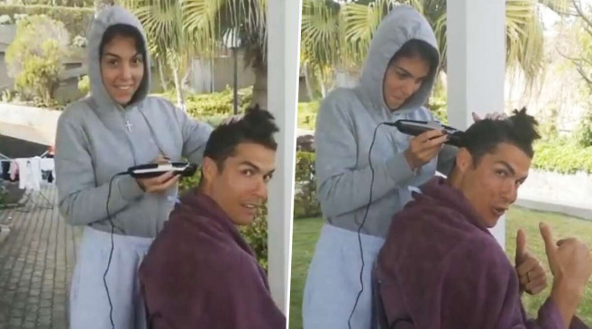 कोहली के बाद रोनाल्डो ने भी गर्लफ्रेंड से कटवाए बाल