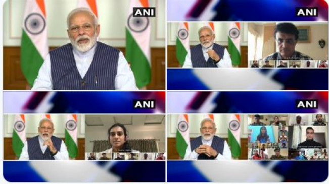 कोरोना पर मोदी की शीर्ष खिलाड़ियों से चर्चा, वीडियो कॉन्फेंसिंग में सचिन-सौरव समेत 40 खिलाड़ी शामिल