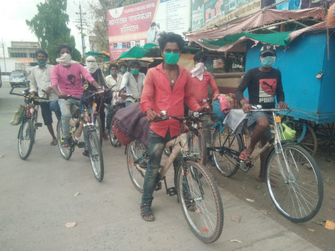 Bicycles purchased with the amount of wages and started their respective villages