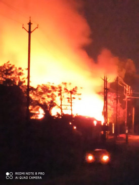 Fire caused by short circuit, burning of furniture factory - incident of Imlikheda industrial area