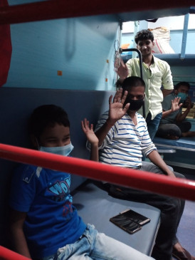  गुजरात से 1690 प्रवासी मजदूरों को लेकर बांदा पहुंची तीसरी श्रमिक ट्रेन 