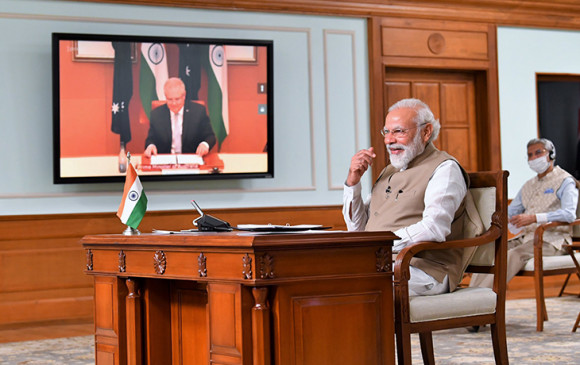 वर्चुअल समिट: ऑस्ट्रेलिया के पीएम से बोले मोदी- संबंधों को और सशक्त करने के लिए यह सबसे अच्छा समय वर्चुअल समिट: ऑस्ट्रेलिया के पीएम से बोले मोदी- संबंधों को और सशक्त करने के लिए यह सबसे अच्छा समय