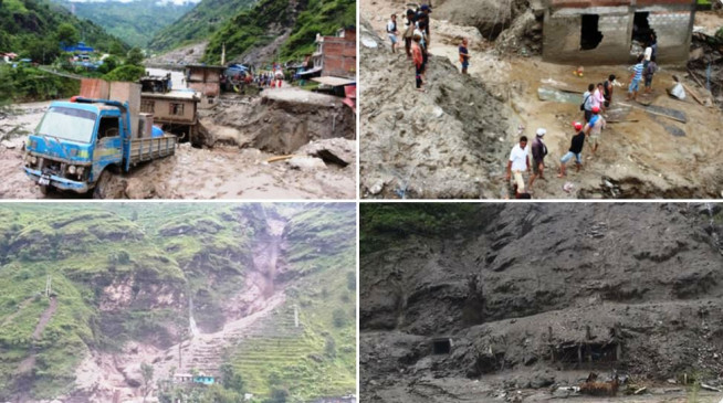 नेपाल: भारी बारिश और भूस्खलन से तबाही,  24 घंटे में 10 लोगों की मौत, 40 से ज्यादा लापता
