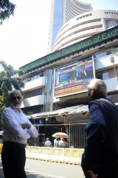 Sensex drops 422 points, Nifty stays at 11203 (lead-1)