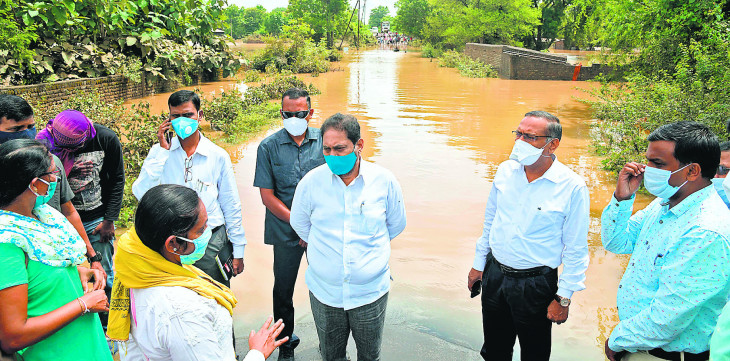 6166 hectare crop wasted due to flood in Kanhan river