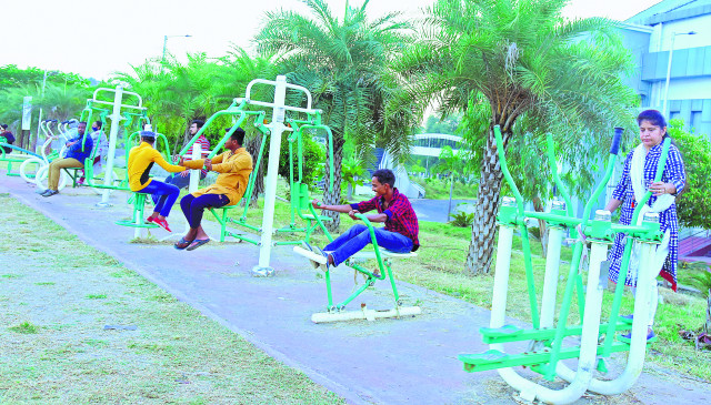 First sanitation, then workout, green gymnasium returned to gardens