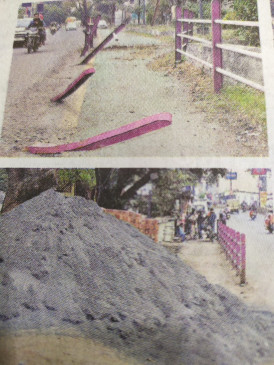 40 trees were cut down to make NMT from Katanga to Guarighat, now seen shrubs of cement shrubs