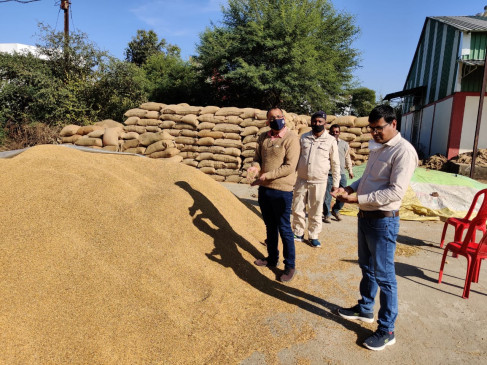 56 quintals of non-standard paddy including vehicle seized - 12 bales of gunny bags found in Simra