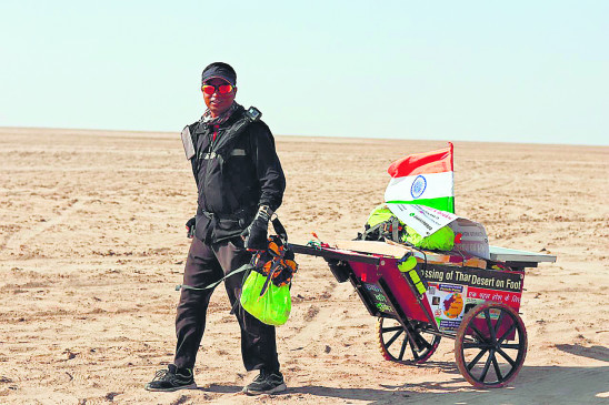 nagpur in  crossed 1551 km of desert running
