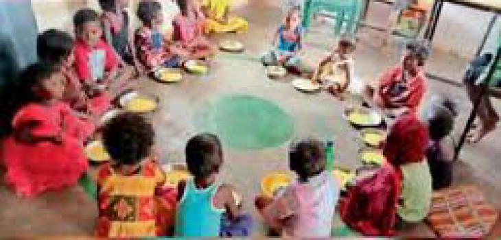 Private organization responsible for distribution of food grains in Anganwadis