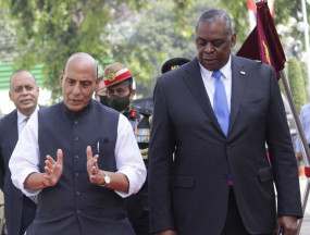 रक्षा संबंधों को बढ़ाने पर केंद्रित रही राजनाथ-ऑस्टिन की मुलाकात