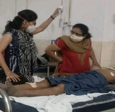 The patient is undergoing treatment in the hands, the family is suffering