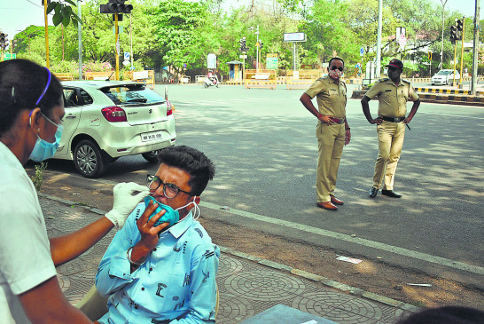 45 people found positive in blockade