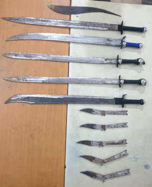 Weapons were kept hidden in the hut