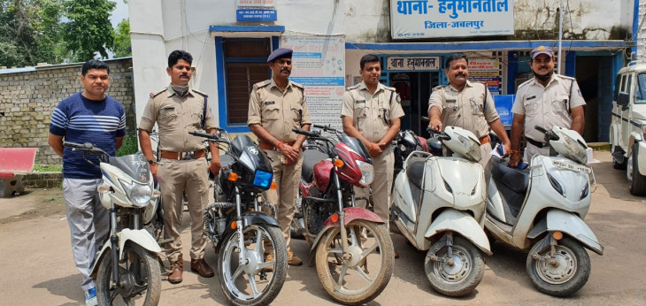 6 लाख रू. मूल्य के 12 दुपहिया वाहन ,1 मोटर सायकिल का इंजन जब्त