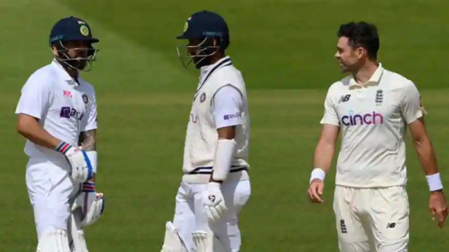 A heated argument between Virat Kohli and Anderson