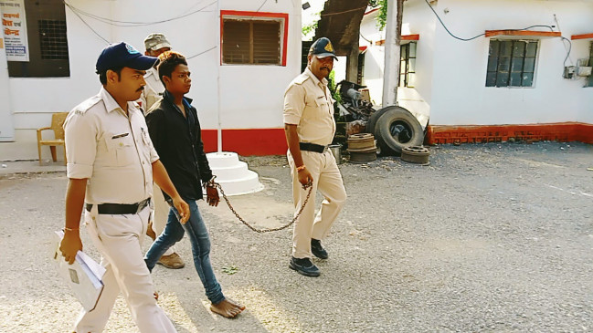 Accused Shibbu ran after climbing the wall, arrested in 24 hours, transported to sub-jail