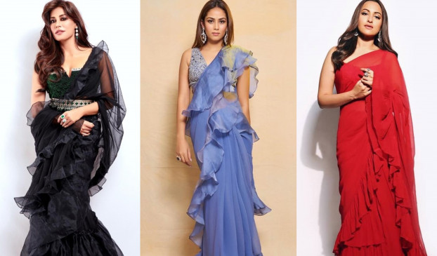 कैसी होती है Ruffle Saree ? जानिए इसे पहनने का Different Style