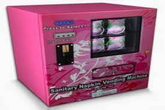 Sanitary napkin vending machine installed in court premises