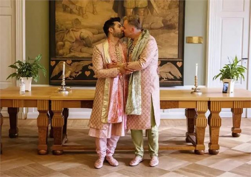 दिल्ली के लड़के ने पोलैंड के लड़के से रचाई शादी, तस्वीरें हो रहीं तेजी से वायरल