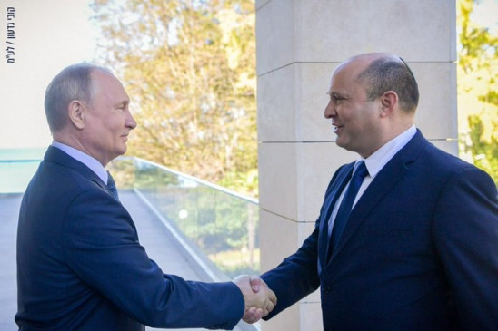 राष्ट्रपति  पुतिन ने इजराइल  प्रधानमंत्री  बेनेट को सेंट पीटर्सबर्ग की यात्रा के लिए किया आमंत्रित