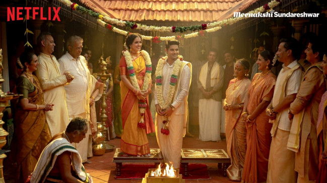 सान्या मल्होत्रा और अभिमन्यु दसानी है लॉन्ग डिस्टेंस मैरिज से परेशान, यहां देखिए, मीनाक्षी सुंदरेश्वर का ट्रेलर