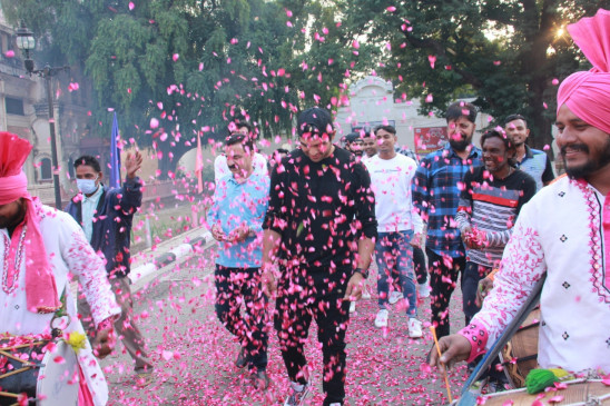 Grand welcome of Khel Ratna Neeraj Chopra at NSNIS Patiala