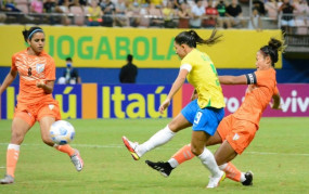 Indian women’s football team lost to Brazil