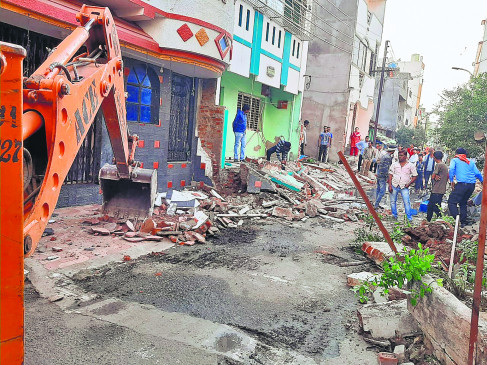 Encroachment eliminated from the acquired land of Deshpande Layout