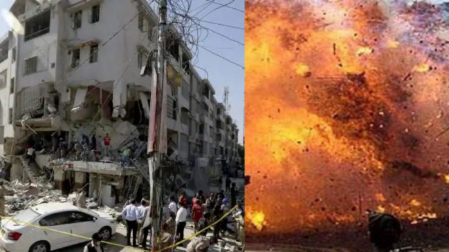 कराची में हुआ ब्लास्ट, मौके पर पहुंचा बम डिस्पोजल स्क्वाड,12 लोगों की मौत 