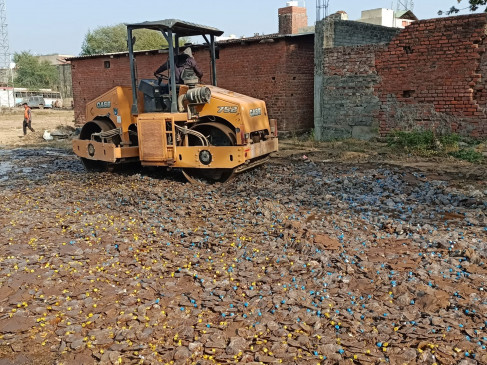 liquor worth 36 lakhs destroyed by crushing by road roller